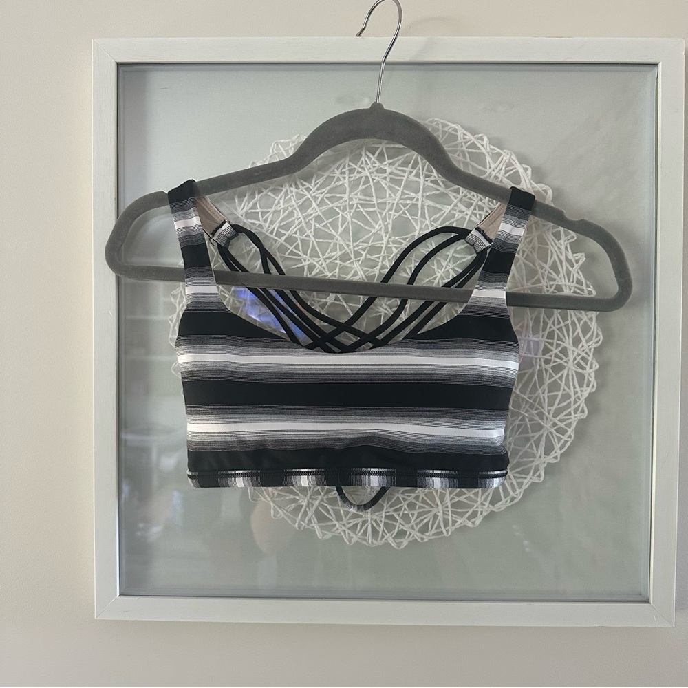 LULULEMON striped sports bra
